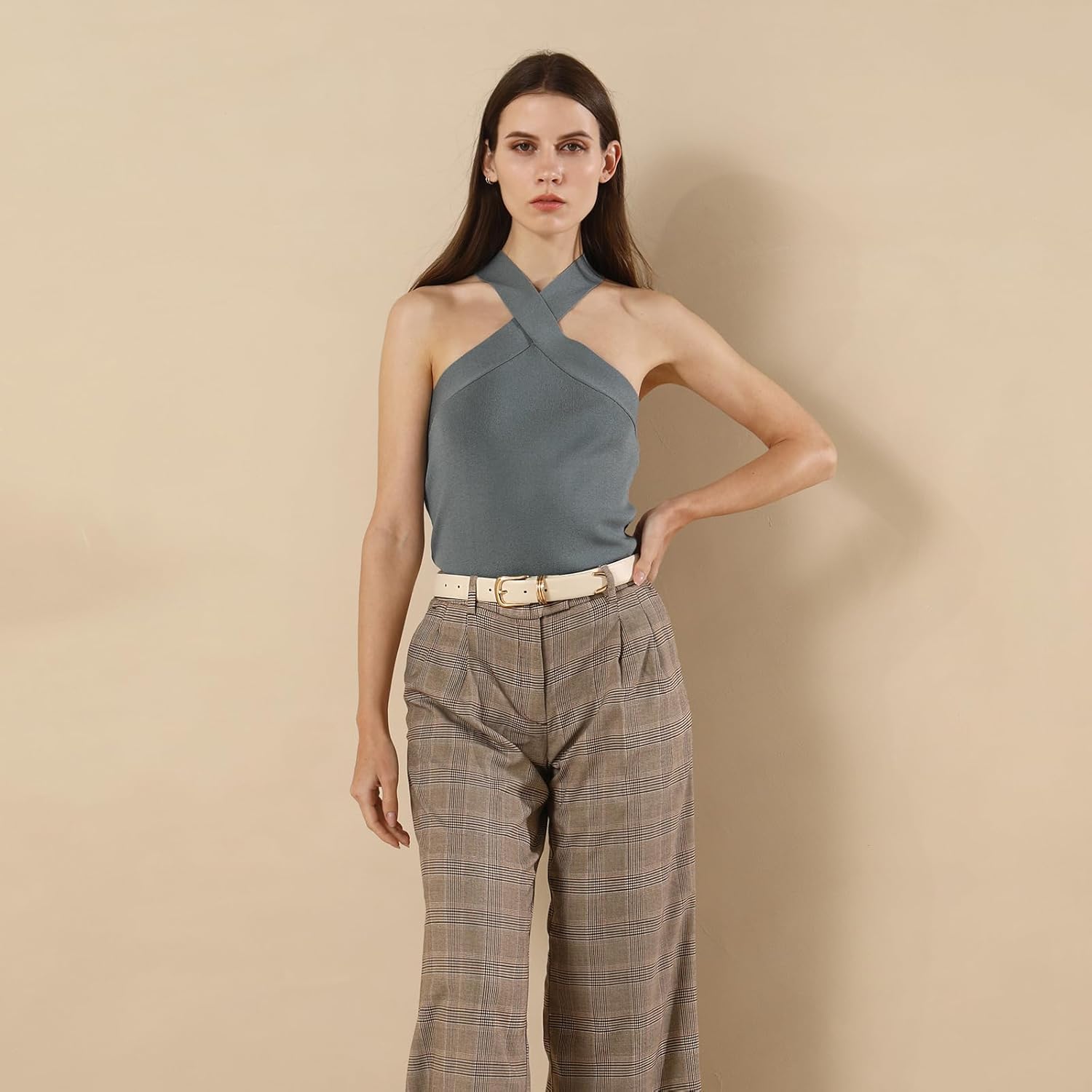 Women's Leather Belts with Gold Buckle Fashion Leather Waist Belt Elegant Ladies Belts for Jeans Gifts for Women - Image 7