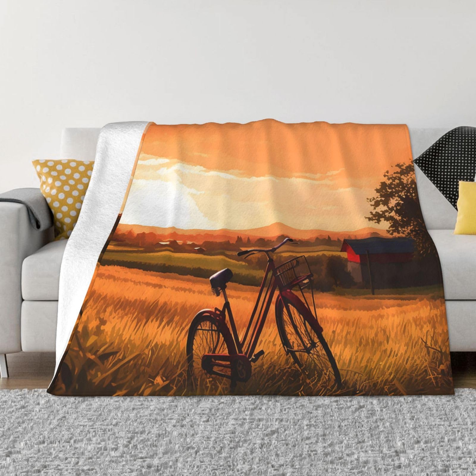 Couverture polaire légère contre le froid jeté de lit en flanelle chaude 203x152 cm