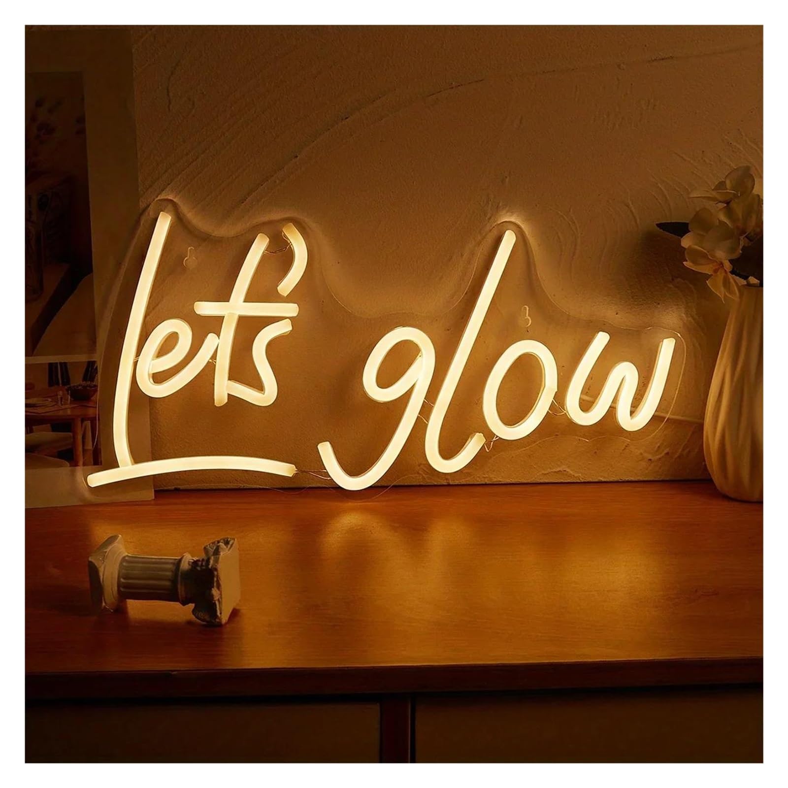 SHOUXI Sign Lamp Lets Glow Neon Sign, Lights for Wall Decor, Art Decorative for Bachelorette Party,Gamer Room Decor Aesthetic 36cmх18cm(A)