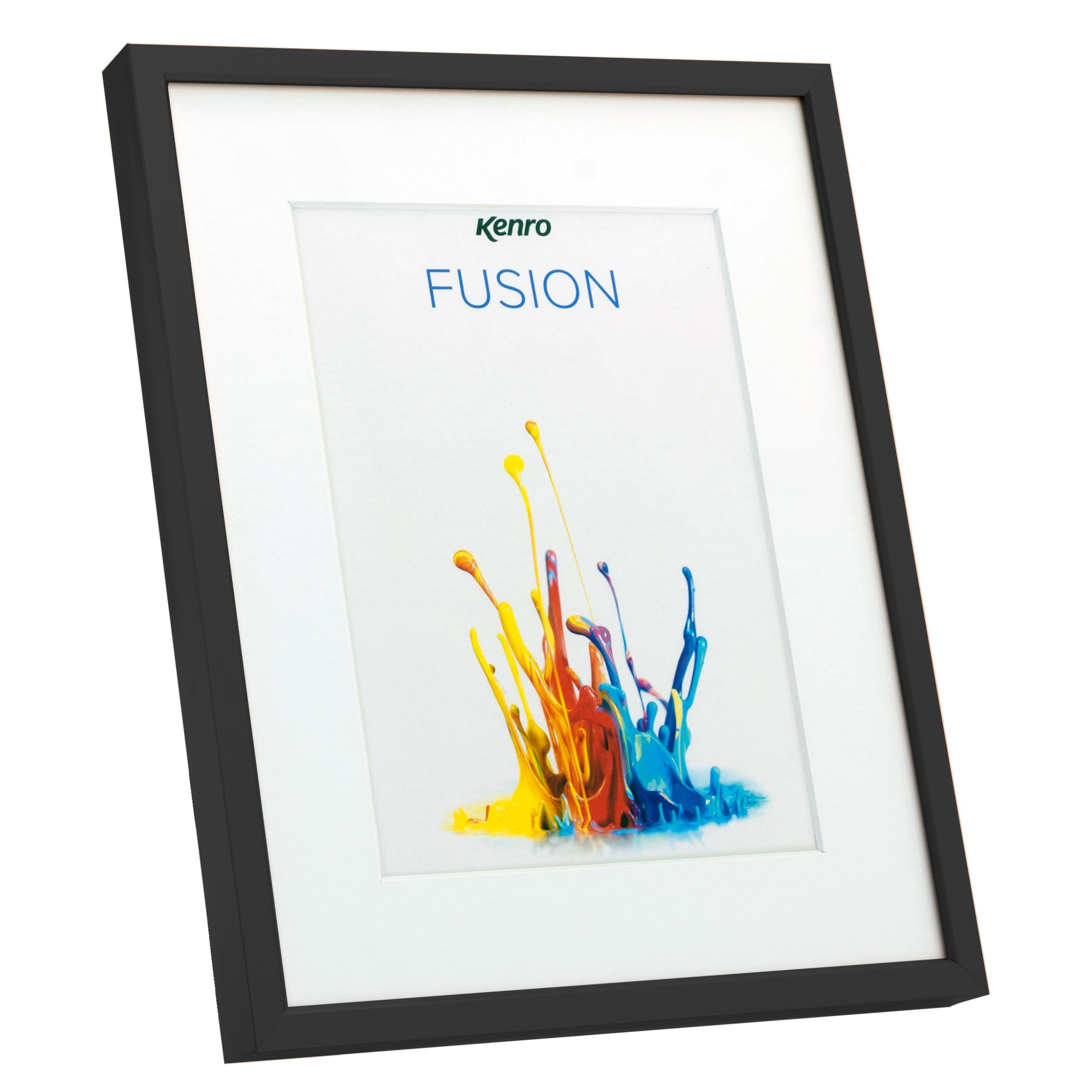 Kenro Fusion Series Black Metal Photo Frame 11x14 Inch / 28x35cm with Picture Mat for Photo 8x12 Inch / 20x30cm - FNC2030B - Image 3