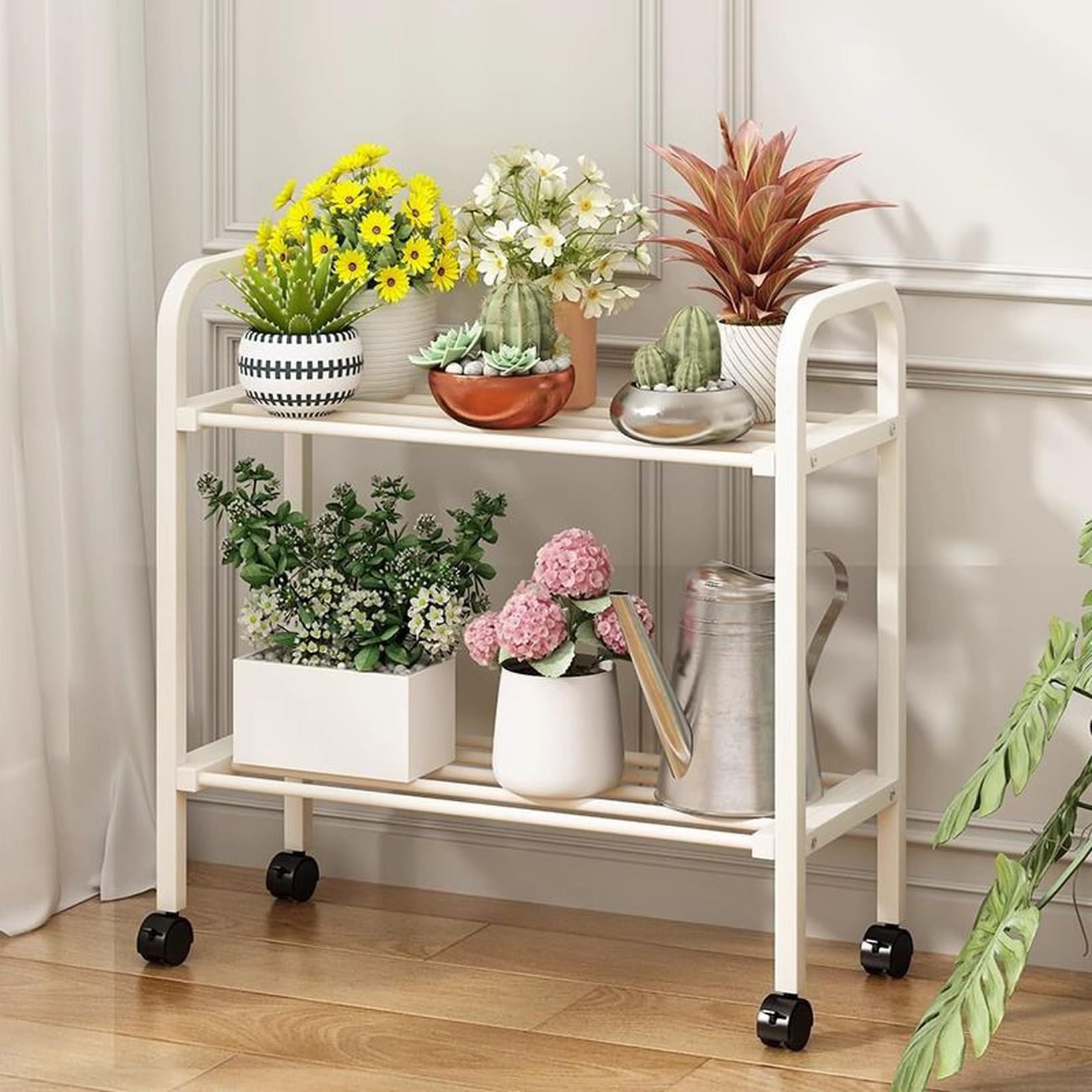 プランターラック ホワイト ゴールド脚 Amazon.co.jp: プランタースタンド ホワイト プランターラック