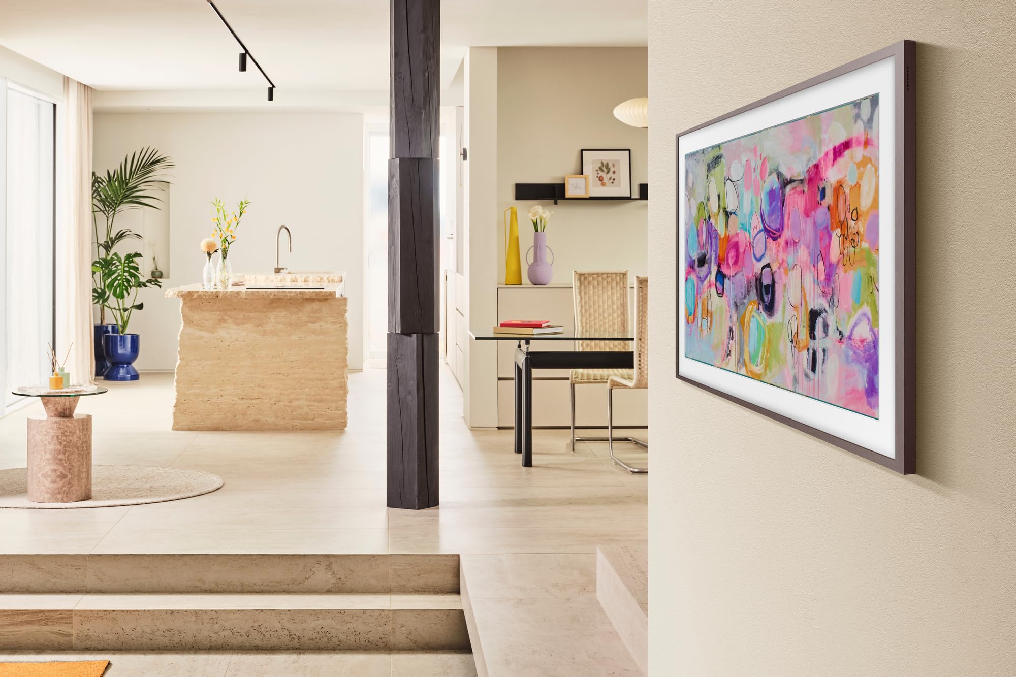 Samsung The Frame LS03F 4K QLED Téléviseur UHD 43" (109 cm), design moderne, processeur NQ4 AI Gen2, art Mode, Artful Picture Quality, One Connect Box, Vision Smart TV, 43LS03FA (2025)