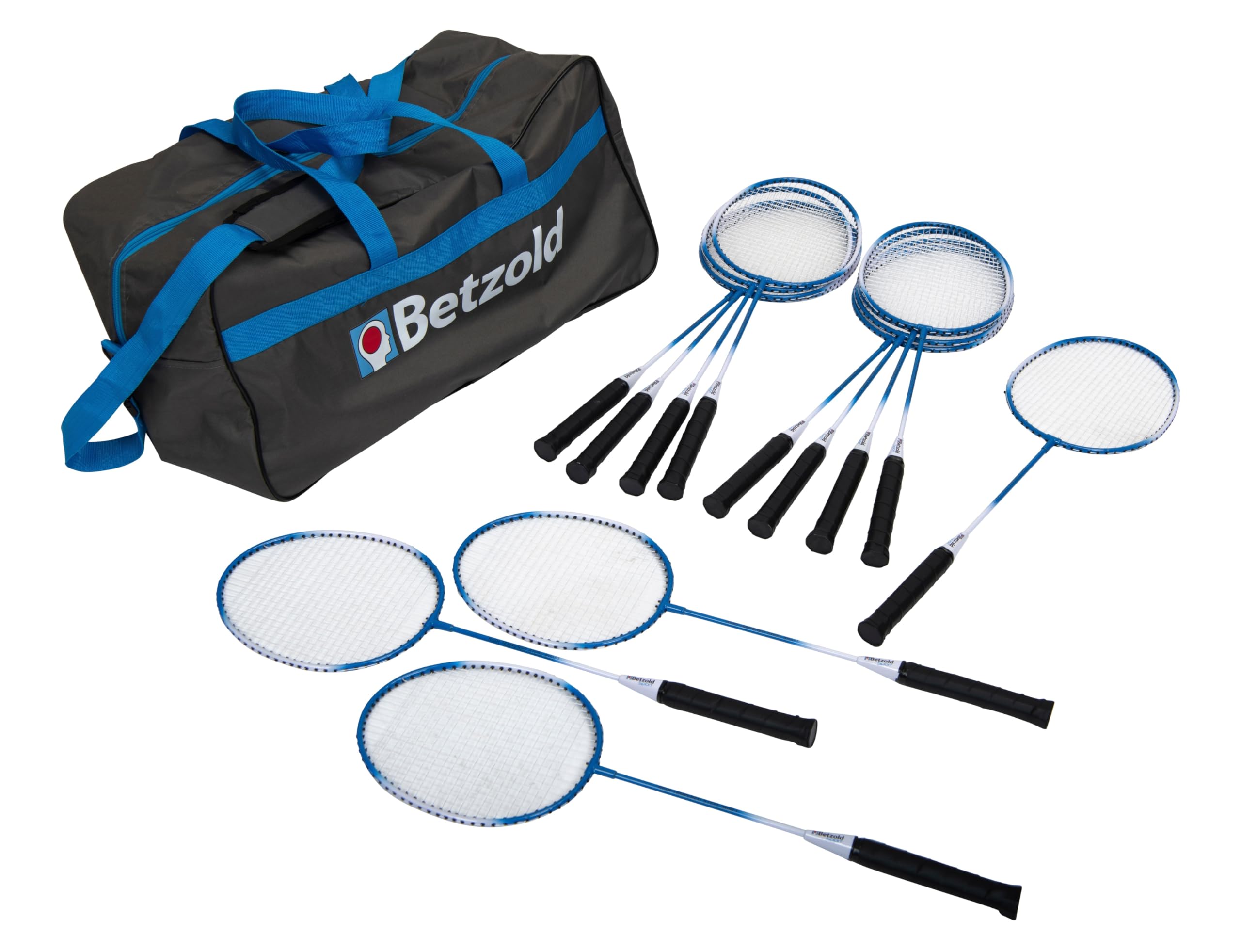 Betzold - Badminton-Schläger-Set - 12 STK. für Anfänger, Federballschläger