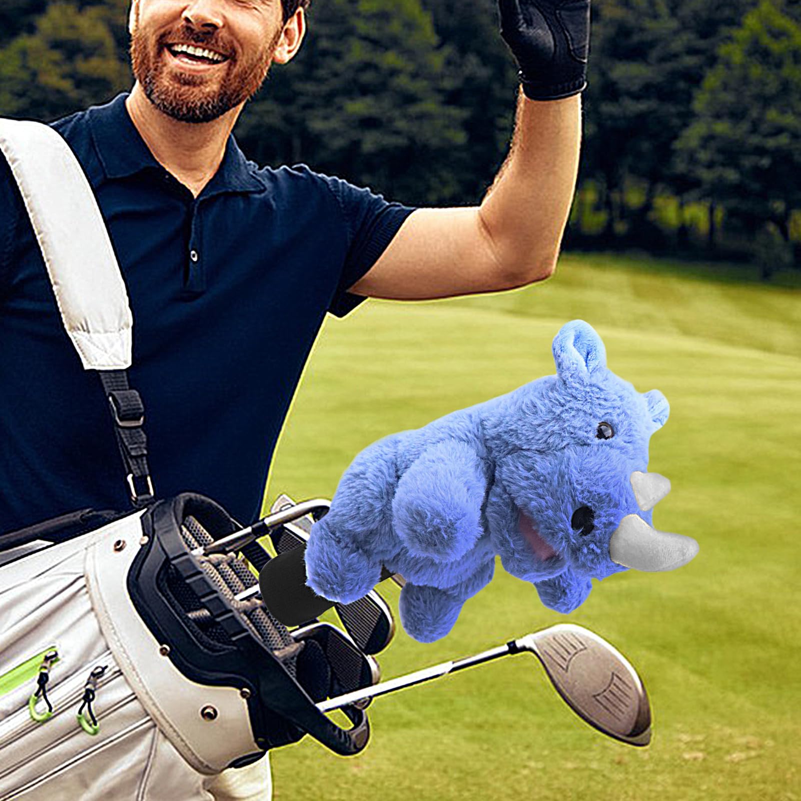 Capuchons en Peluche Golf – Housse Animaux Cartoon, Protège-Bois Coloré | Revêtement Rempli Doux Sécurise Clubs Driver Lors De Matchs Extérieurs, Ambiance Décontractée, Cadeau Rigolo Joueur
