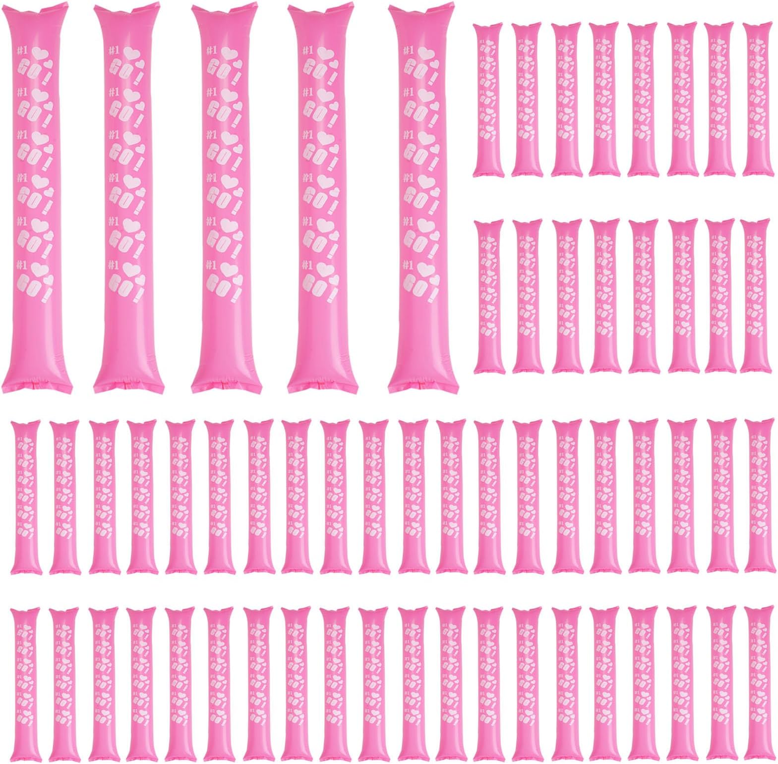120 Pcs Thunder Sticks, Thicken Cheering Team Spirit Boom Sticks, Plastic Cheering Sticks Inflatable Thunder Sticks, Sporting Cheers Basketball Football Events Dance Party