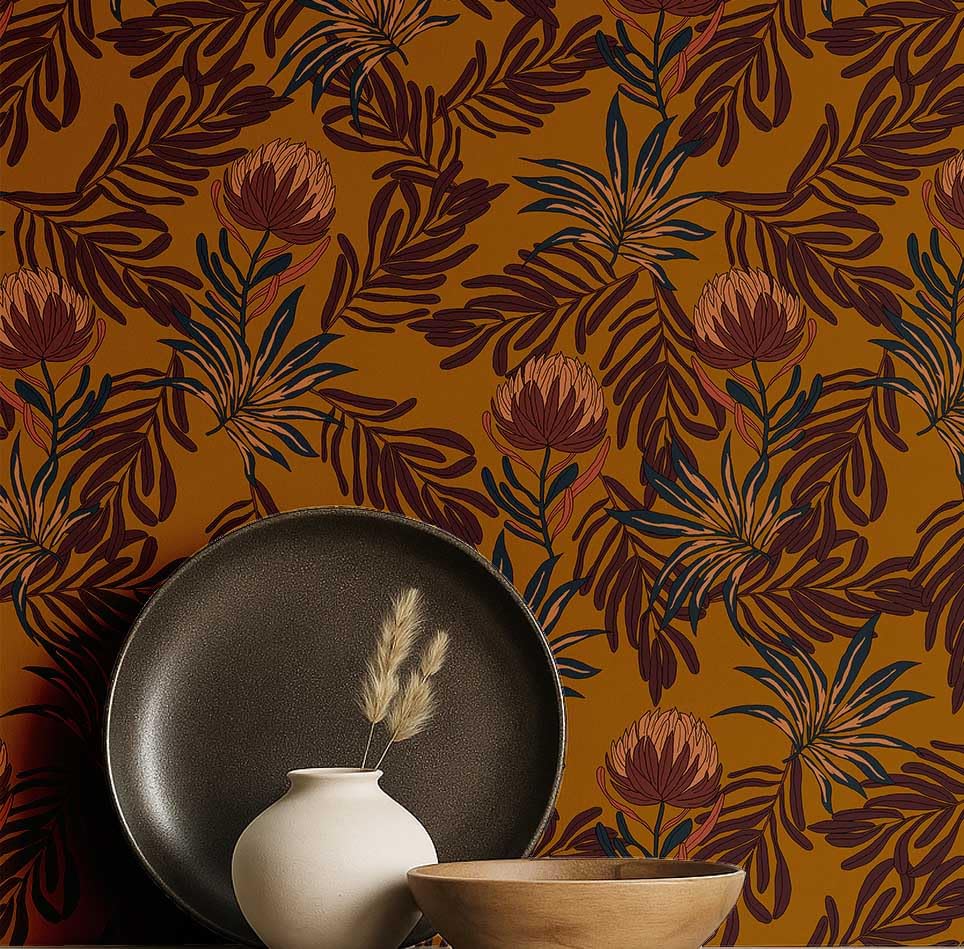 Papier peint vinyle imperméable et lavable pour décorer la chambre