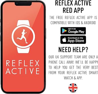 Reflex Active Series 23 Black Mesh Strap Fitness Smart Watch