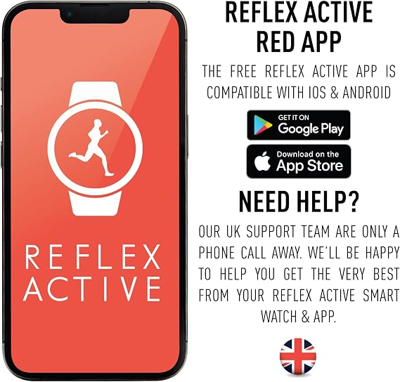 Reflex Active Series 23 Black Mesh Strap Fitness Smart Watch