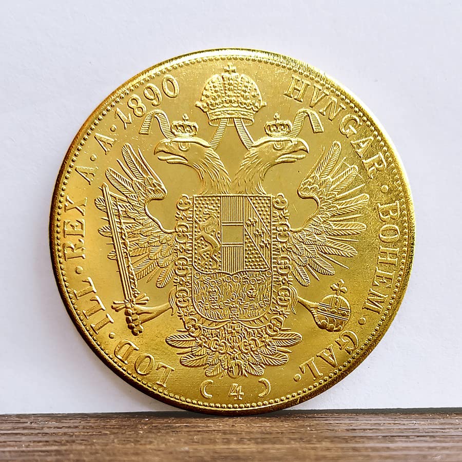 Amazon.co.jp: 1890年 オーストリア王 Frans Josef アンティーク ゴールド コイン フランシス 2 世 金メッキ コイン  : ホビー