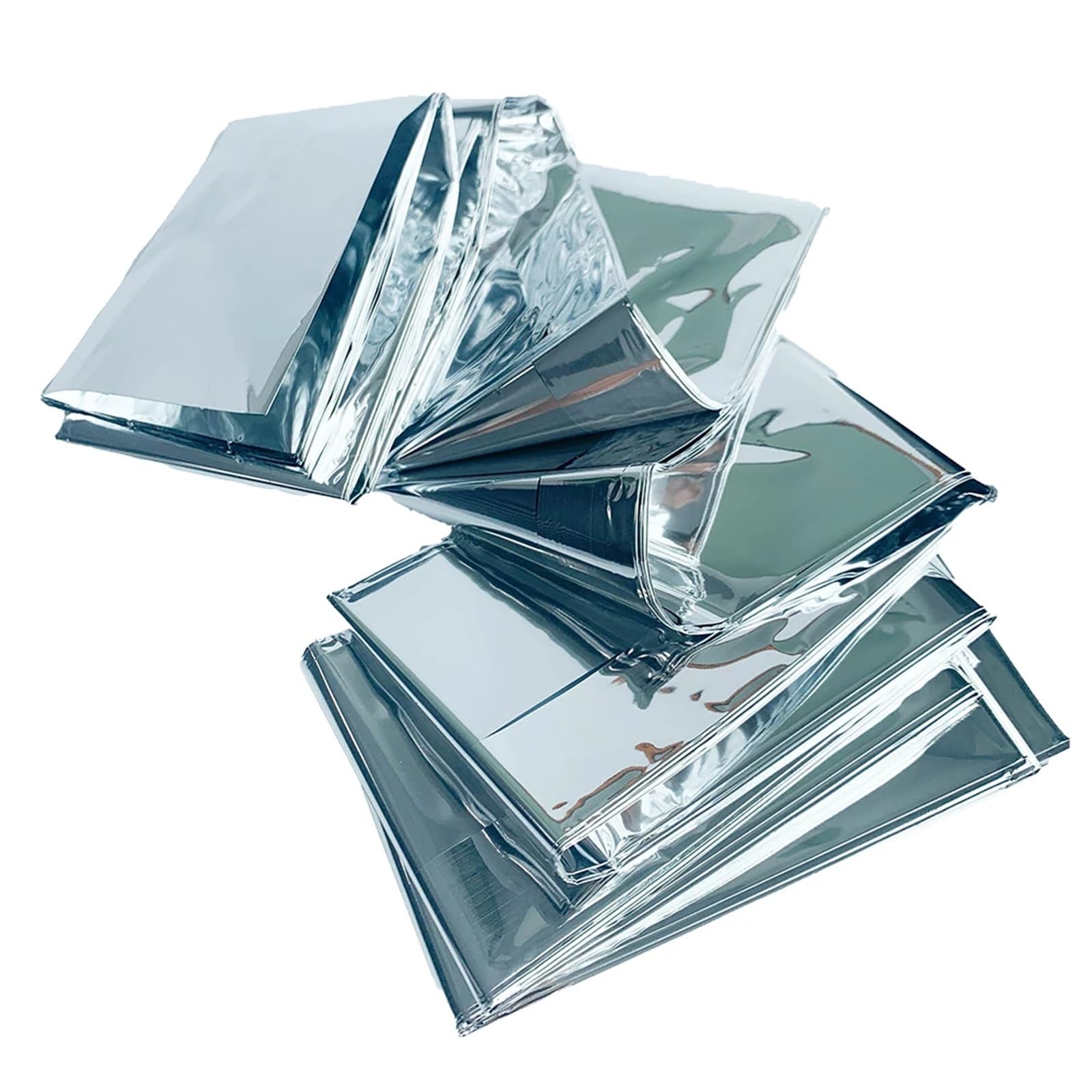 Rettungs-Notfalldecke, 1,6 x 2,1 m, Space Mylar Thermal for Outdoor, Wandern, Überleben, Erste-Hilfe-Set, Couverture De Survie(Ru,8pcs)
