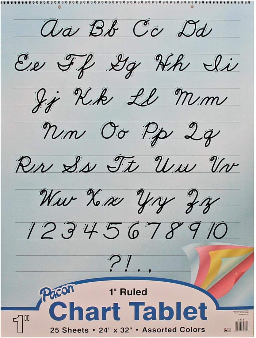 Pacon Chart Tablets Cursive Cover, 32 x 24, 1 (PAC-74610)