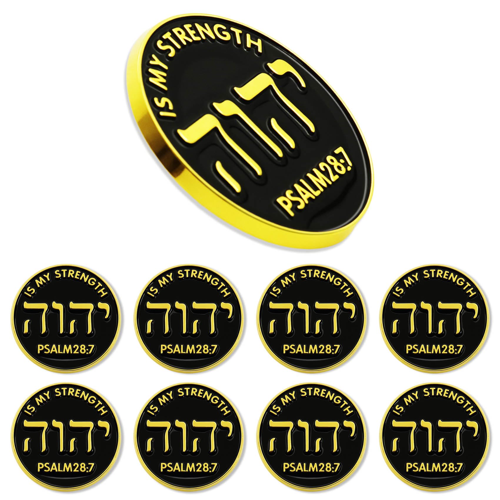 Jw.org Lapel Pin 6/12/50/100 Pcs (1 in) bulk Tetragrammaton Enamel Jehovah's Witnesses Hebrew Letters Round Religious Badge Pins for Men Women Clothes
