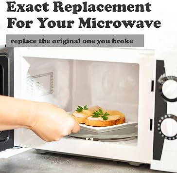 10 1/2 Inches Replacement Microwave Glass Plate Compatible with Hamilton Beach 252100500497, HB-P90D23, Microwave Glass Turntable Compatible with GE, Sunbeam, Emerson P23, Replace Part #252100500497