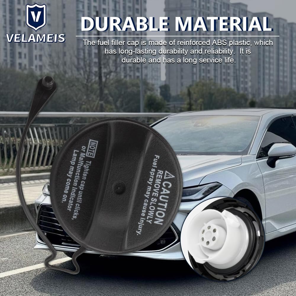 V VELAMIES 77300-33070 Gas Fuel Filler Tank Cap Compatible With Toyota 4Runner Prius Camry Tacoma Tundra Lexus GX470 7730033070,2003-2009