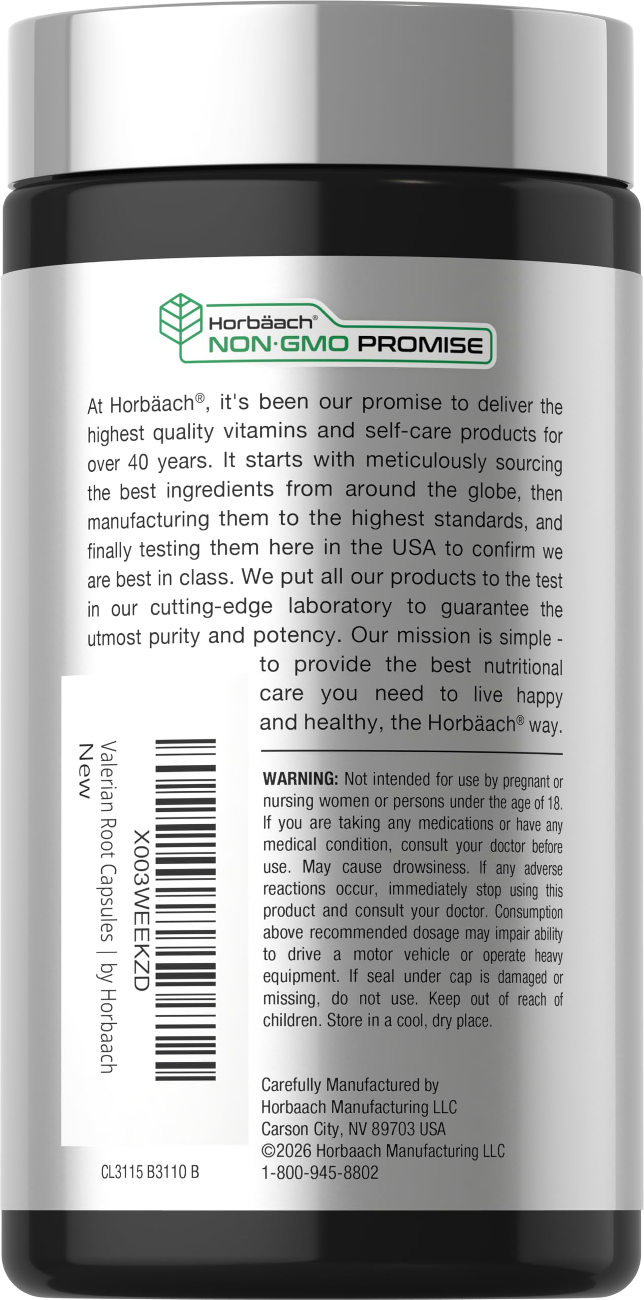 Horbäach Valerian Root Capsules | 150 Count | Extract Supplement — Amazon image 3