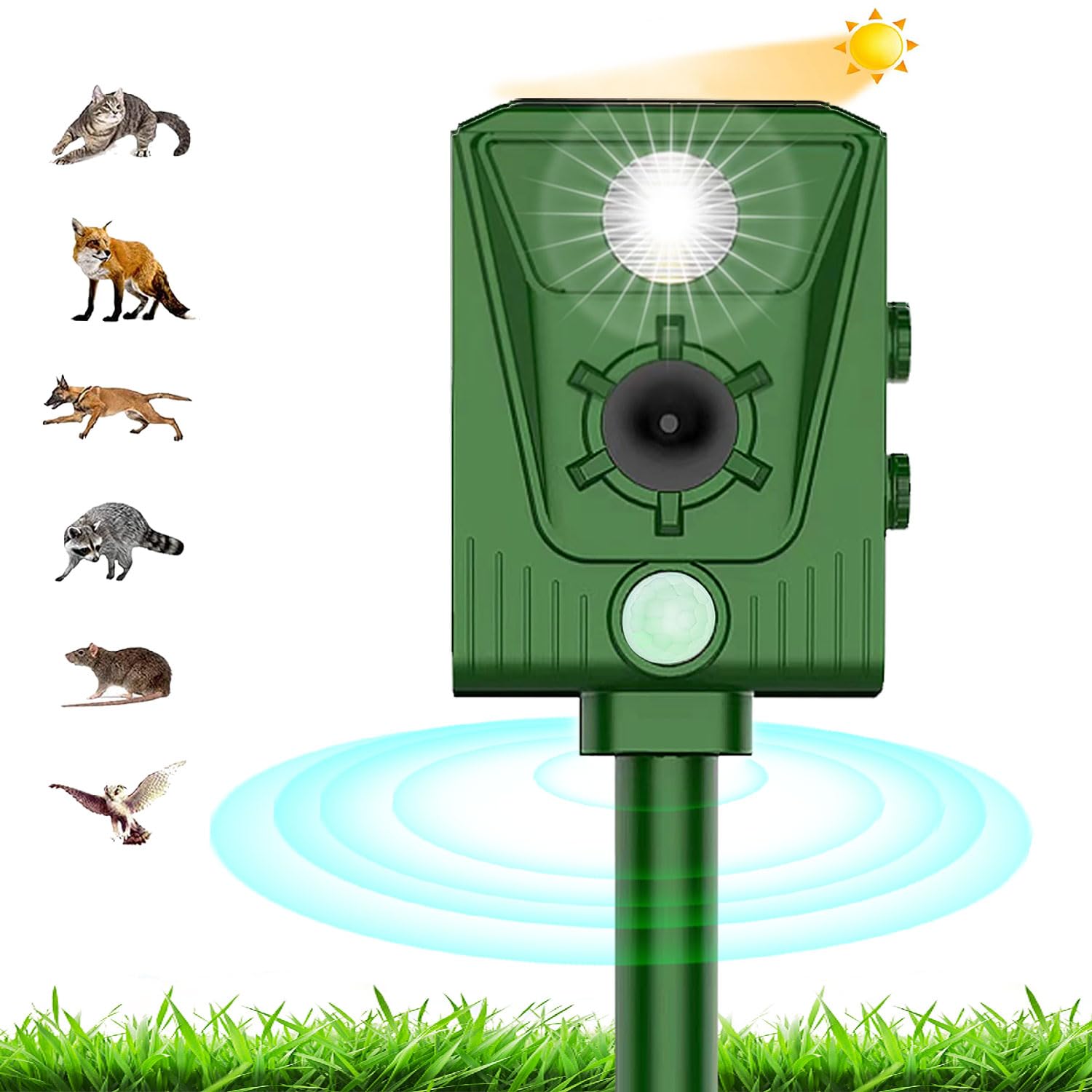 Repellente per Topi,Repellente per roditori a conversione di frequenza ultrasonica Intelligente,Repellente portatile per roditori a ultrasuoni,Adatto per Topi,donnola gialla,Raccoon, Roditori