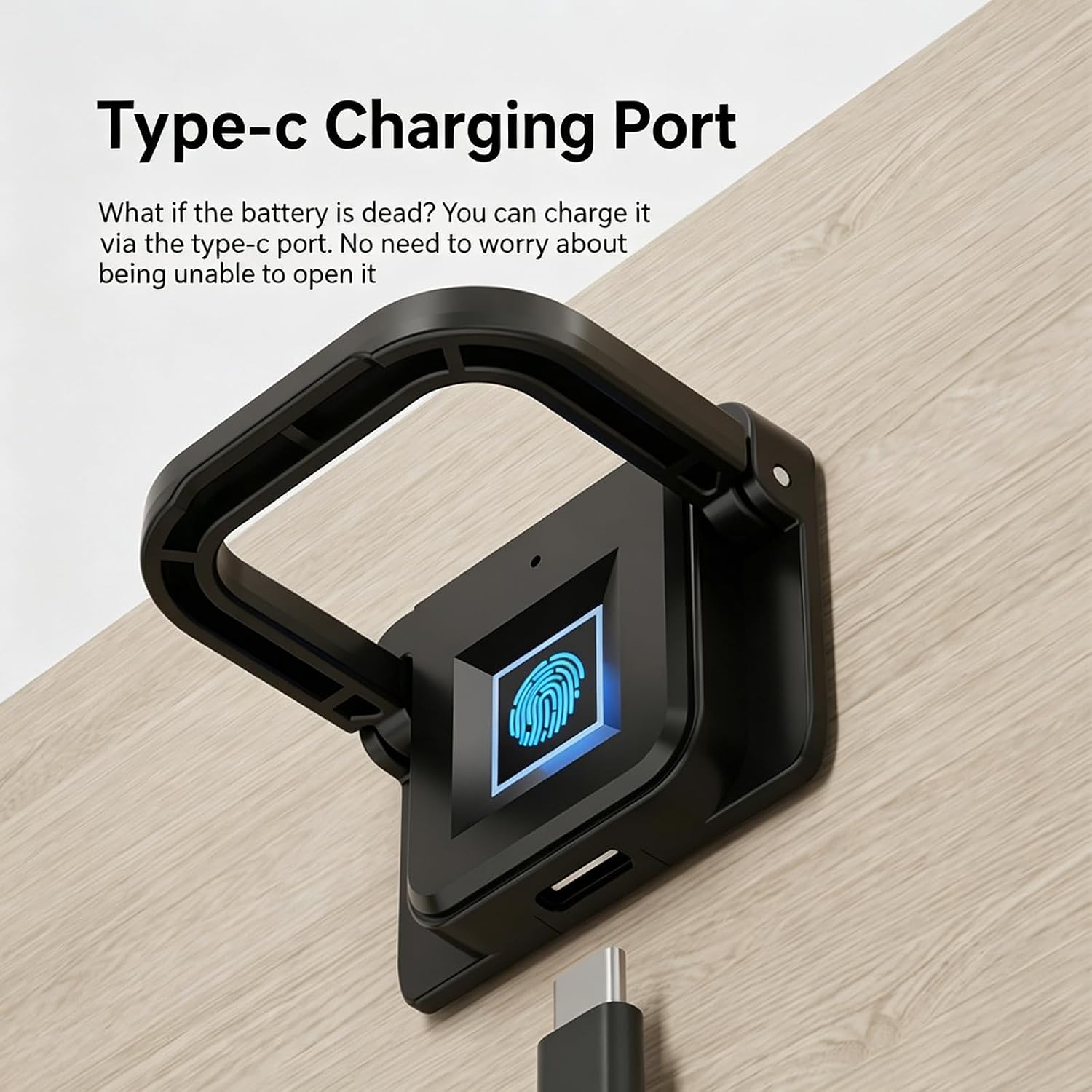 Fingerprint Lock for Cabinet, Keyless Hidden Biometric Cabinet Lock image 2