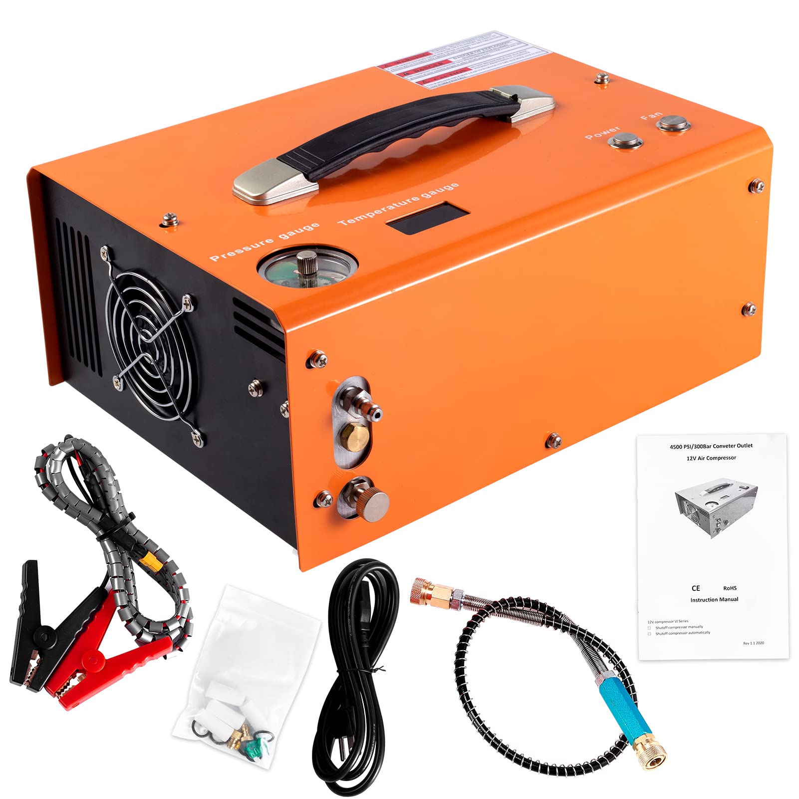 Buy Orcair Auto Shut Off PCP Air Compressor 12V&110V Dual Application 4500psi 310bar Air