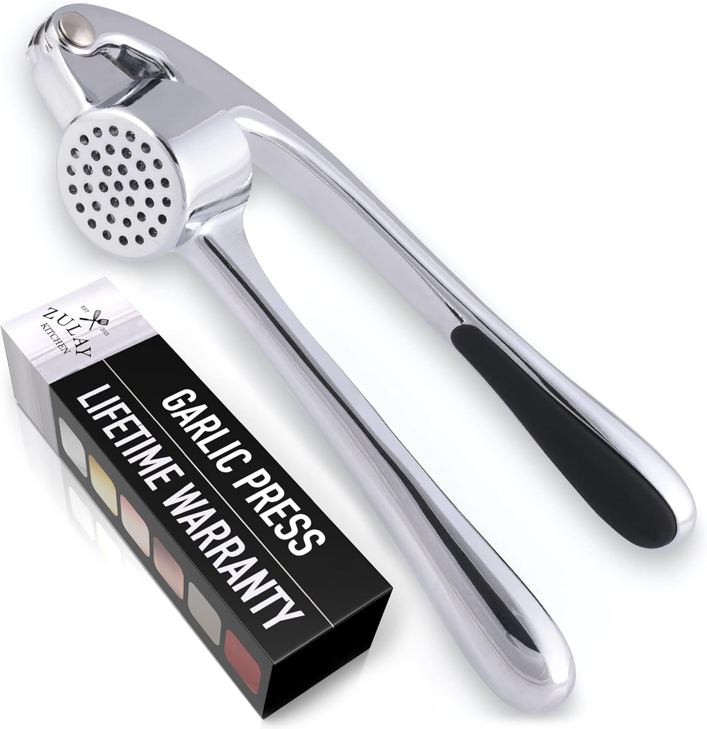 Zulay Kitchen Garlic Press With Soft, Easy To Squeeze