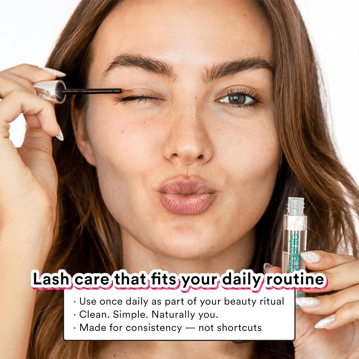 NuOrganic serum do rzęs – organiczne komórki roślinne na komórce macierzystych, serum na wzrost rzęs (8 ml) – grubsze, pełniejsze, dłuższe rzęsy – naturalne składniki z aktywnymi peptydami