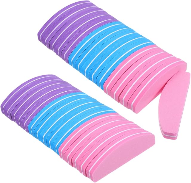 30 PCS Buffers, Nail Buffer Files, Sponge Nail Buffer Blocks for Natural Gel Acrylic Nails, Manicure Sanding Tools (Pink, Blue, Purple)