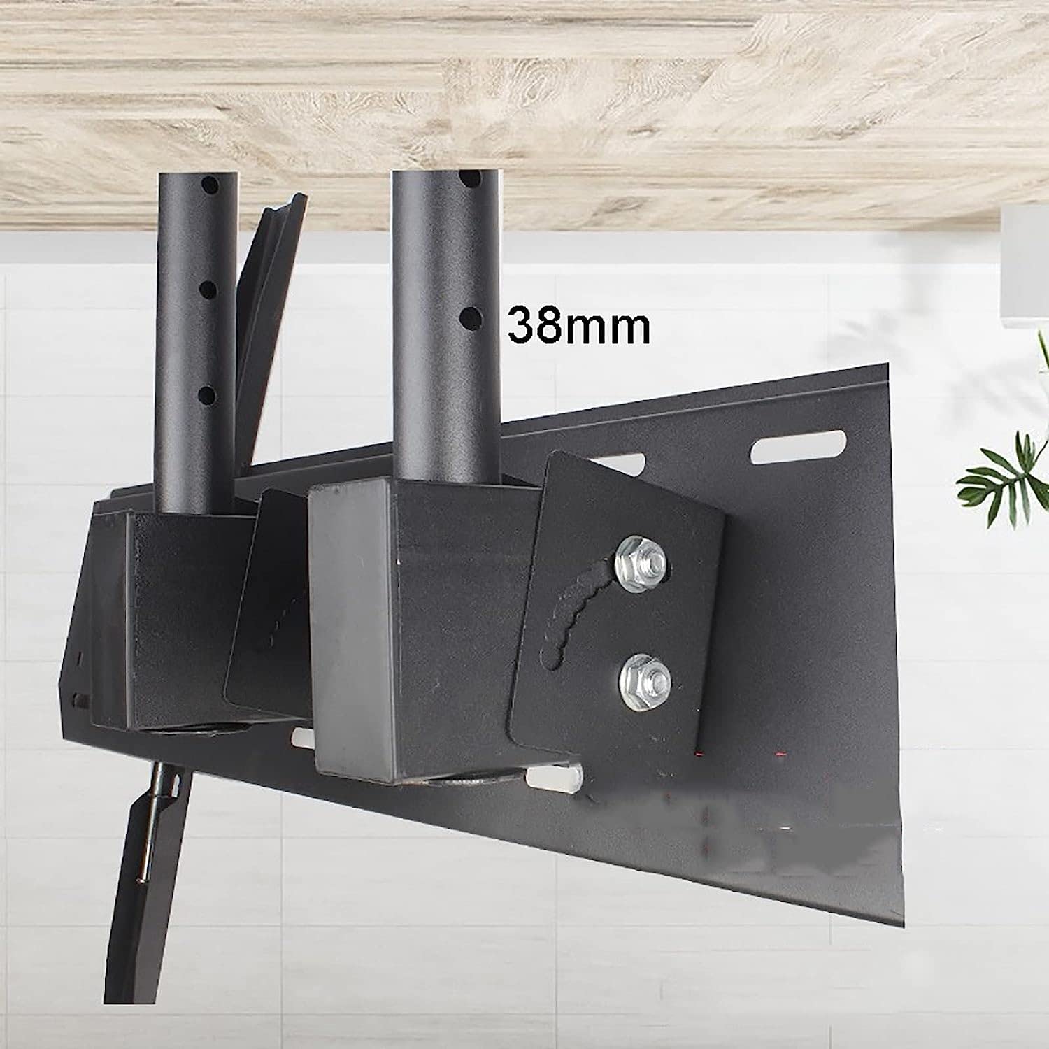 Soporte de techo para TV, soporte de pared ajustable para TV, montaje en techos planos o techos inclinados, se adapta a televisores de perfil bajo de 60 a 100 pulgadas, soporte de TV VESA de 900 x 600