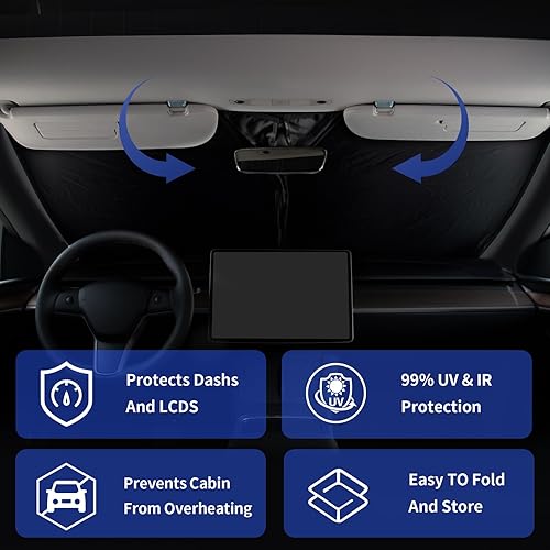 Miniatura 8 de Parasol para parabrisas, protector de ventana frontal, cubierta 240T protectora, accesorios reflectantes para automóvil