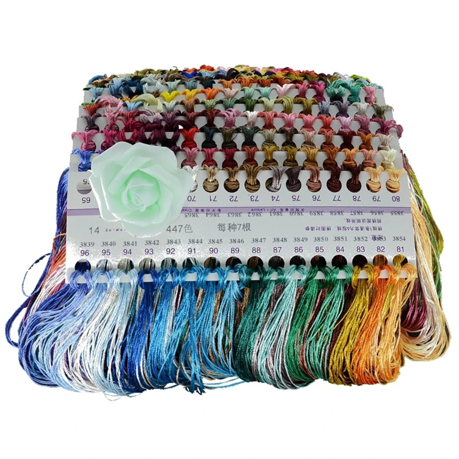 Hilos de bordado hechos a mano de seda de punto de cruz, brillante, reparación de 6 hebras, hilo de hilo de flores para hacer pulseras (27-320 piezas)
