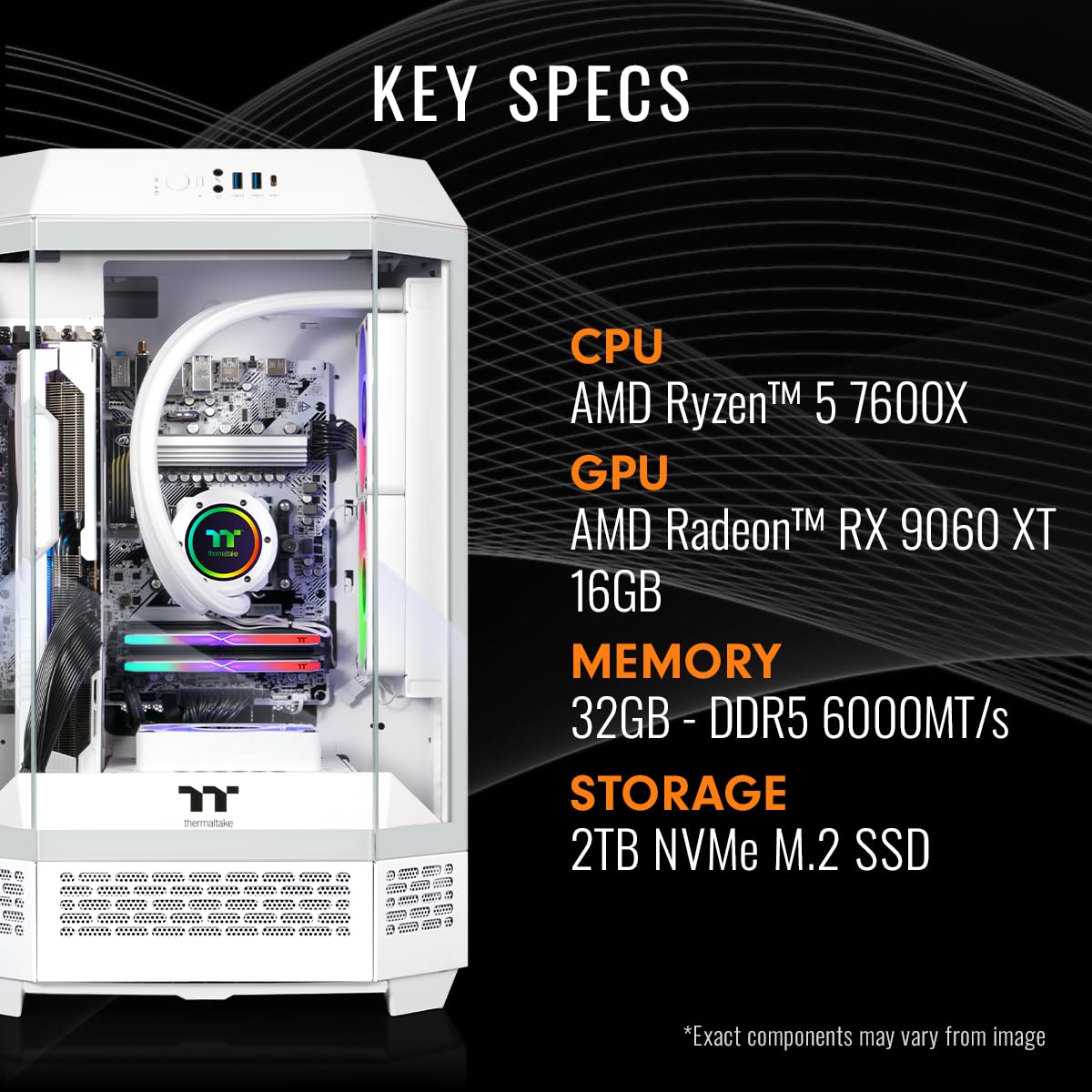 Amazon.com : Thermaltake LCGS Reactor 7696XS Gaming Desktop (AMD