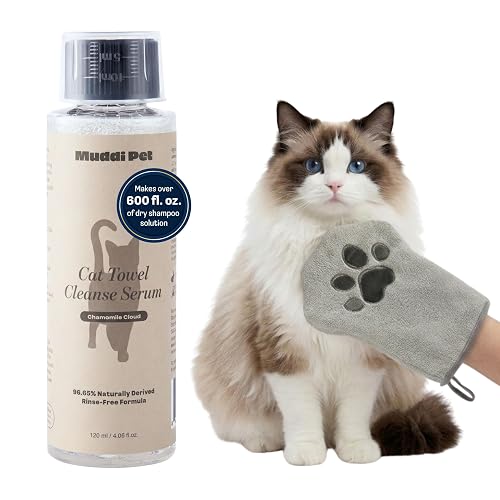 Concentrated Cat Waterless Shampoo & Conditioner with Bath Mitt -