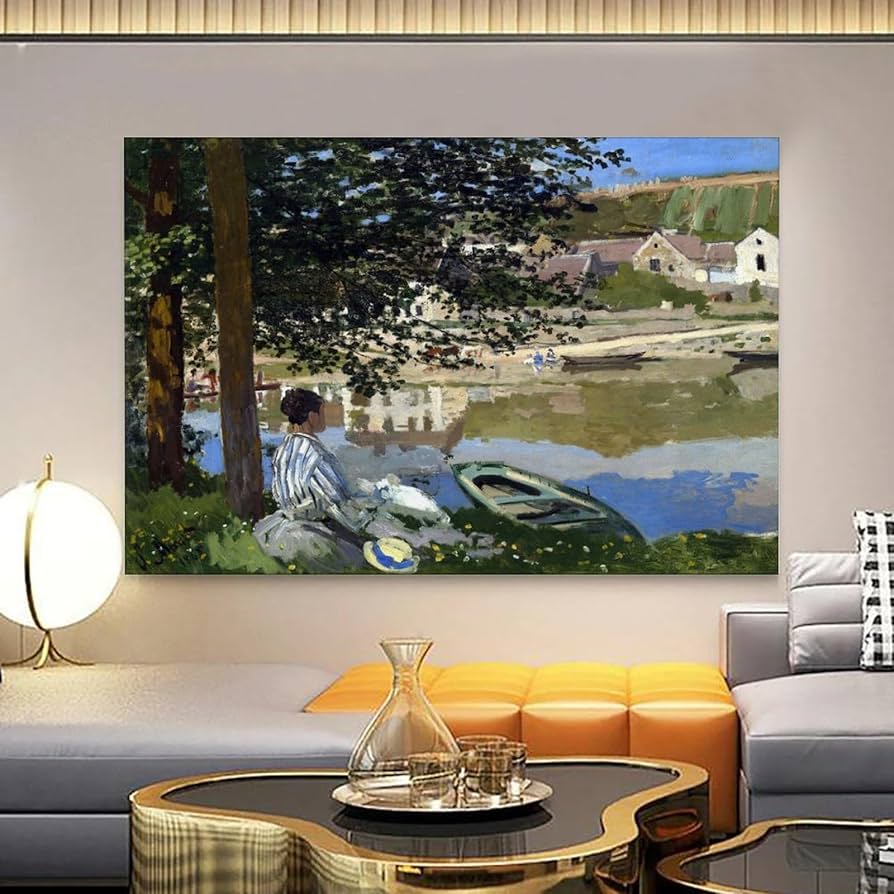 油彩画　油絵　肉筆画　風景(仮)セーヌ川の岸辺　作者不詳　Ｆ６ 油彩画 油絵 肉筆画 風景(仮)セーヌ川の岸辺 作者不詳 F6 油彩