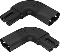 Vista 9 de Adaptador de CA IEC 320 C14 a C5, 10A 125V IEC 3Pole Macho a Mickey Mouse Adaptador de corriente hembra de 3 polos, convertidor de CA C5 a C14