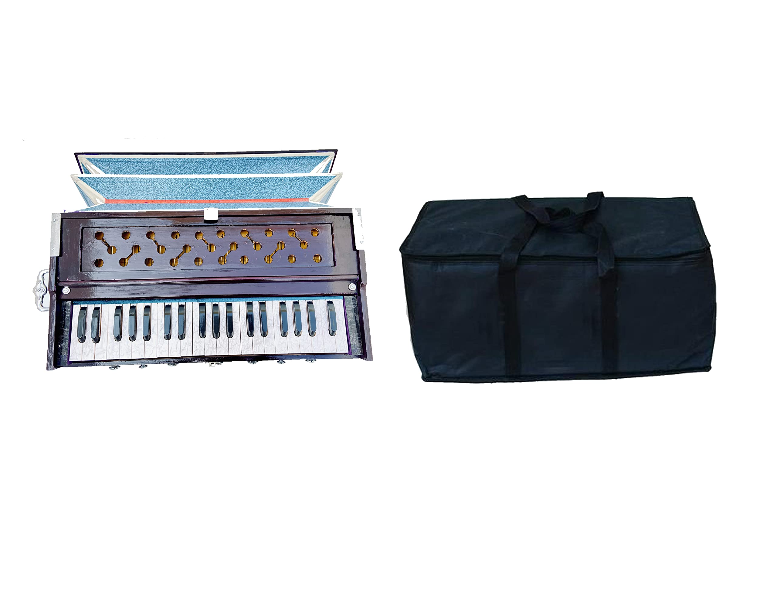 KHALSA MUSICAL Best Harmonium 7 Stopper, Double Bellow, 39 Key, Two Reed(Bass-Male),3 1/4 Octave With Free Carry Bag K.M-image-43