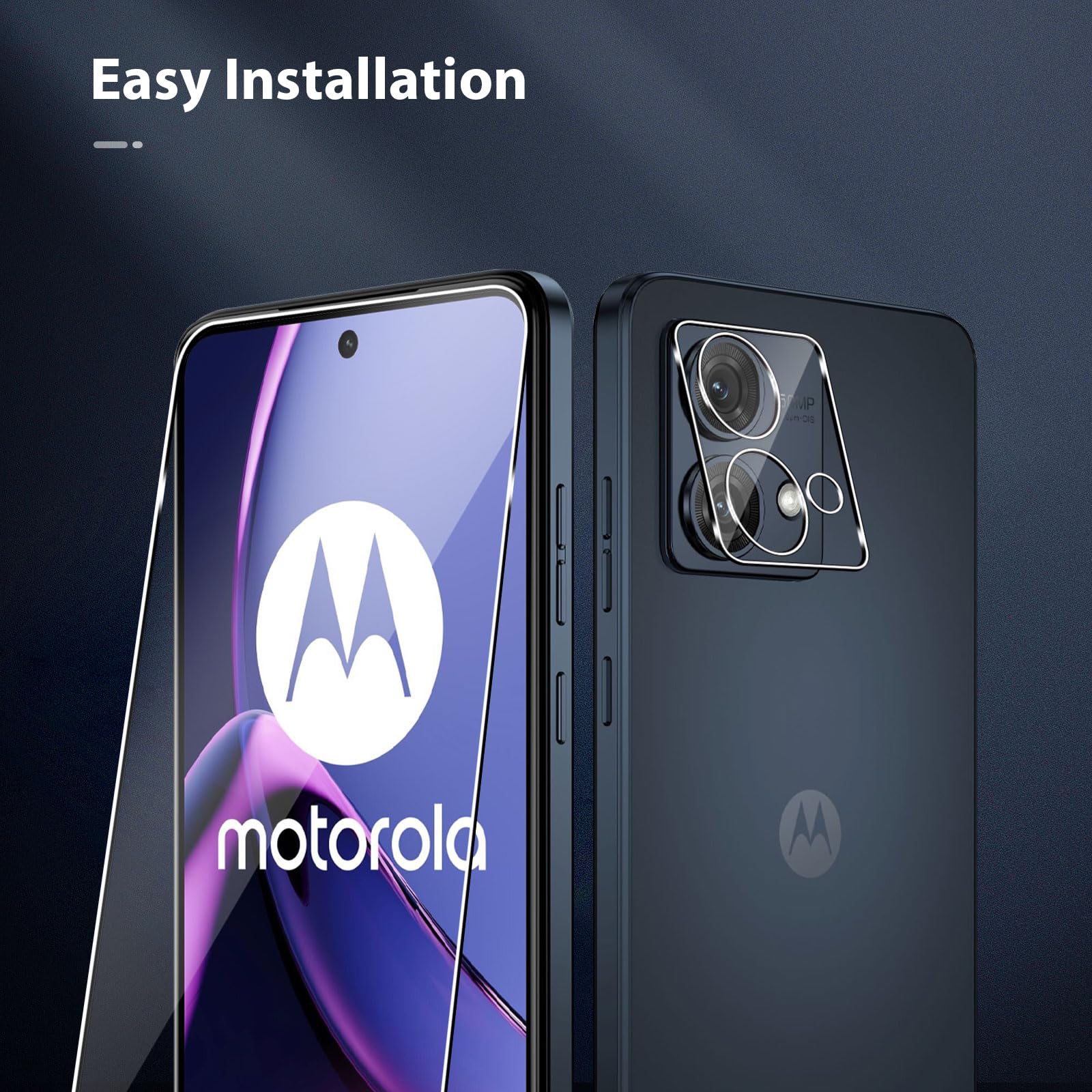 QULLOO Pellicola Vetro Temperato per Motorola Moto G84 5G [2 Pezzi] + Pellicola Lente Fotocamera [2 Pezzi], Durezza 9H Vetro Protezione Anti Graffio Schermo Protettivo