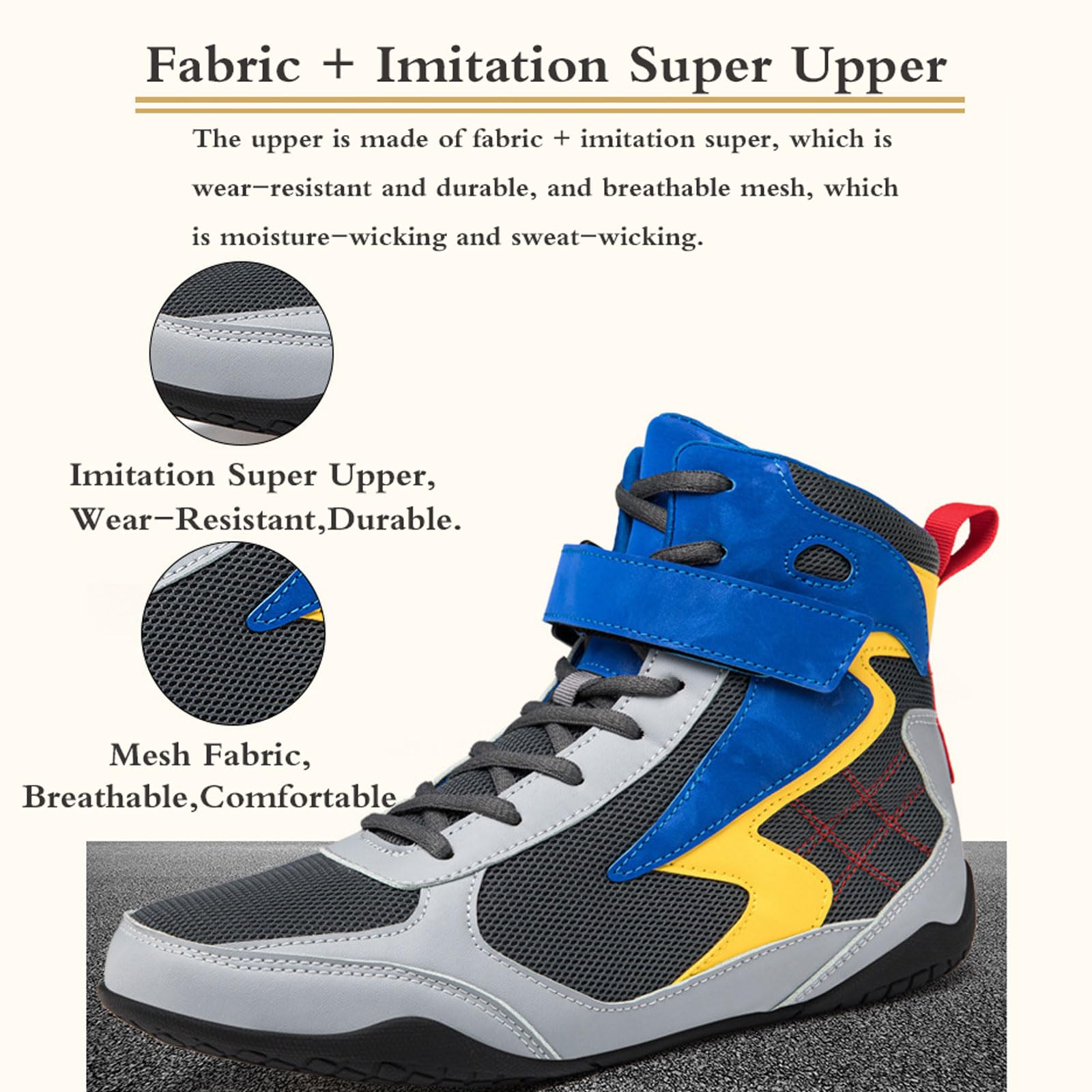 Scarpe da Boxe,Scarpe da Wrestling,Stivali da Boxe,Scarpette da Allenamento,Unisex,Comfort,Flessibili,Traspiranti,Leggere,Antiscivolo,per Taekwondo,Arti Marziali,Kung fu,Tai Chi,giovanili