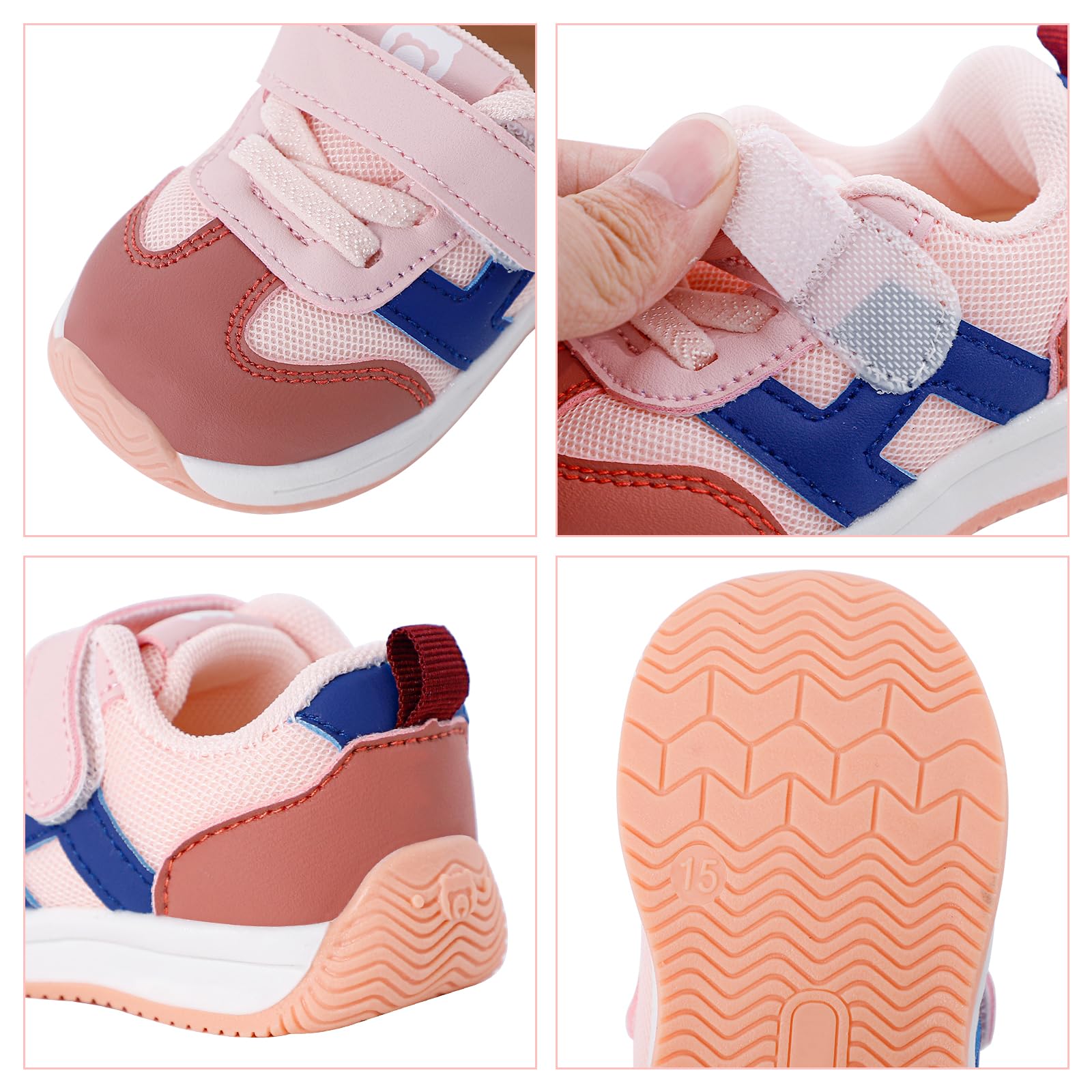 1-3 Anni Scarpine Primi Passi Bimbo Bimba Sneaker Casual Scarpe Neonato Traspirante e Antiscivolo