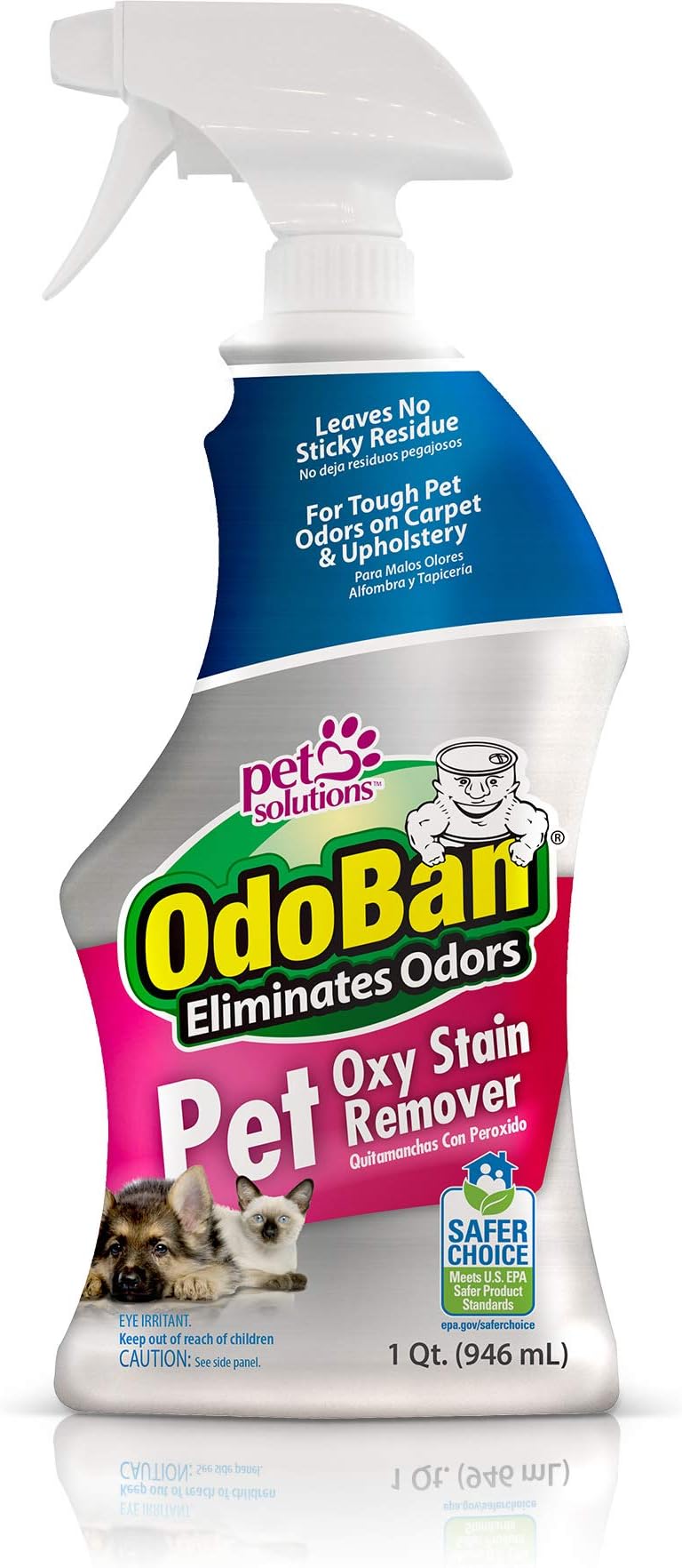 OdoBanPet Oxy Stain Remover, 32 Fl. Oz. Spray - Deep Cleaning for Tough Odors