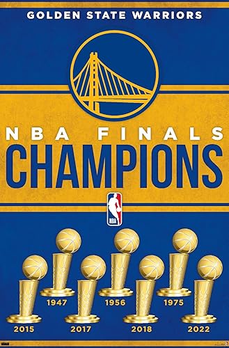 Trends International Póster de pared de los Golden State Warriors de la NBA - Champions 23