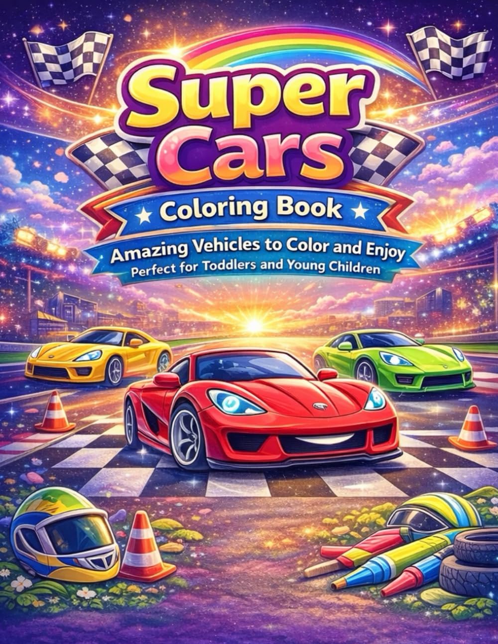 Super Cars Coloring Book for Kids: Amazing Vehicles to Color and Enjoy – Perfect for Toddlers and Young Children (Gamza Coloring Series)