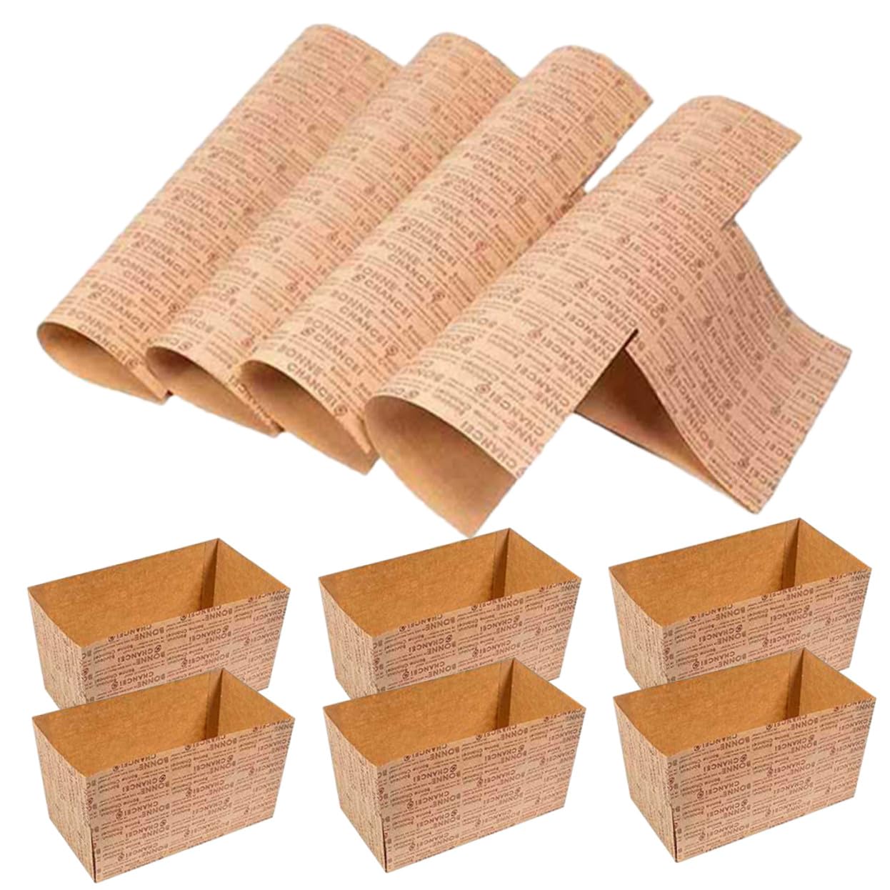 Papeles para Tostadas Grandes, 50 Hojas de Papel, Antiadherente | Horneado a Alta Temperatura, Contacto Directo Alimentos, Evita Manchas de Aceite, Formato para Caja