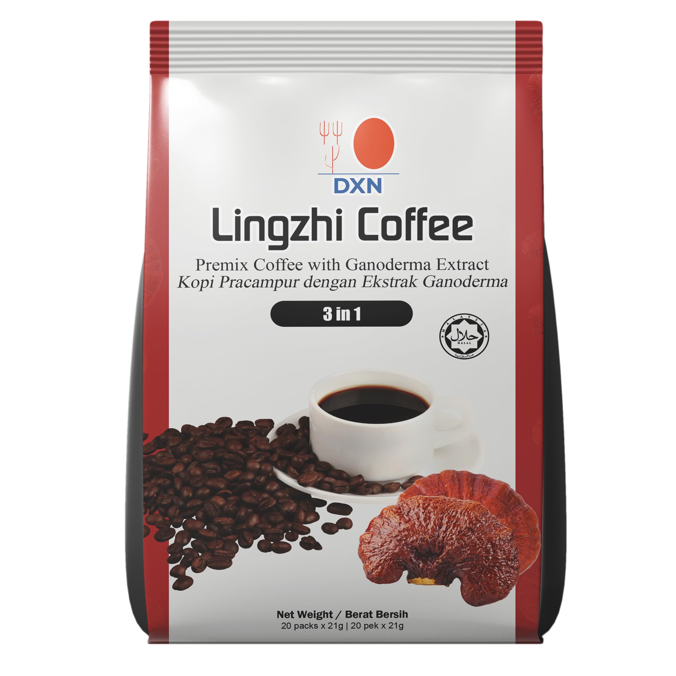 Caffè ai Funghi Ganoderma Reishi Lingzhi DXN - 20 Buste x 21g