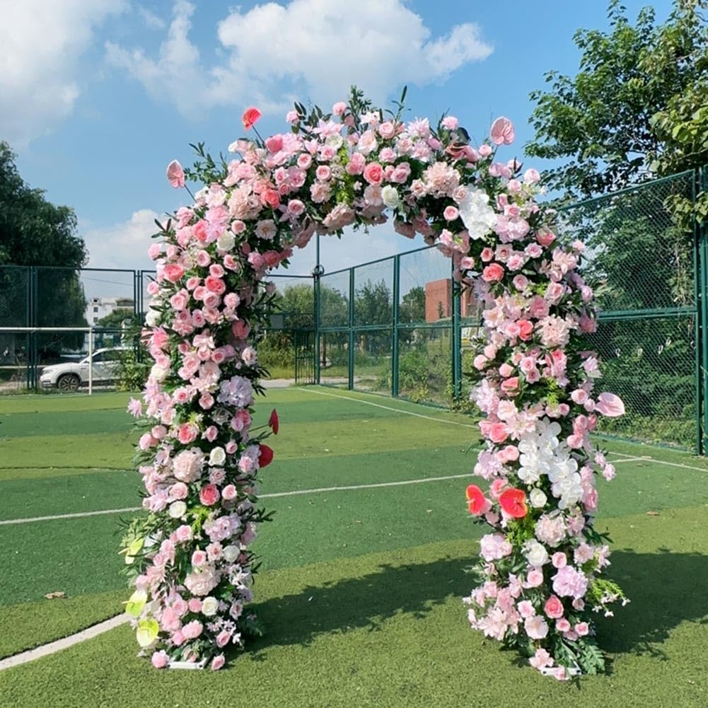 Arco da giardino in metallo, traliccio per matrimonio, regolabile, dimensioni da 80 cm a 350 cm, resistente, supporto per piante da esterno, elegante arco per rose per giardino, 1,2 x 2,2 m
