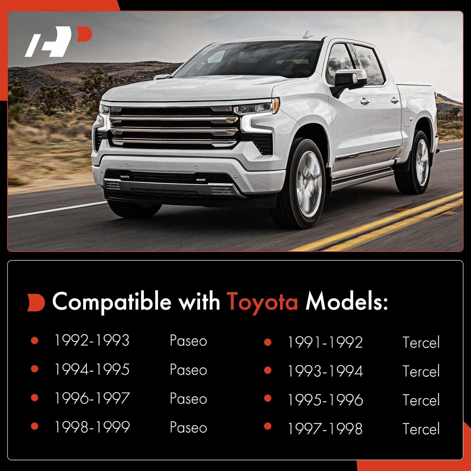 A-Premium Set of 6, Front Lower Ball Joint, Inner Outer Tie Rod End, Compatible with Toyota Paseo 1992-1999, Tercel 1991-1998