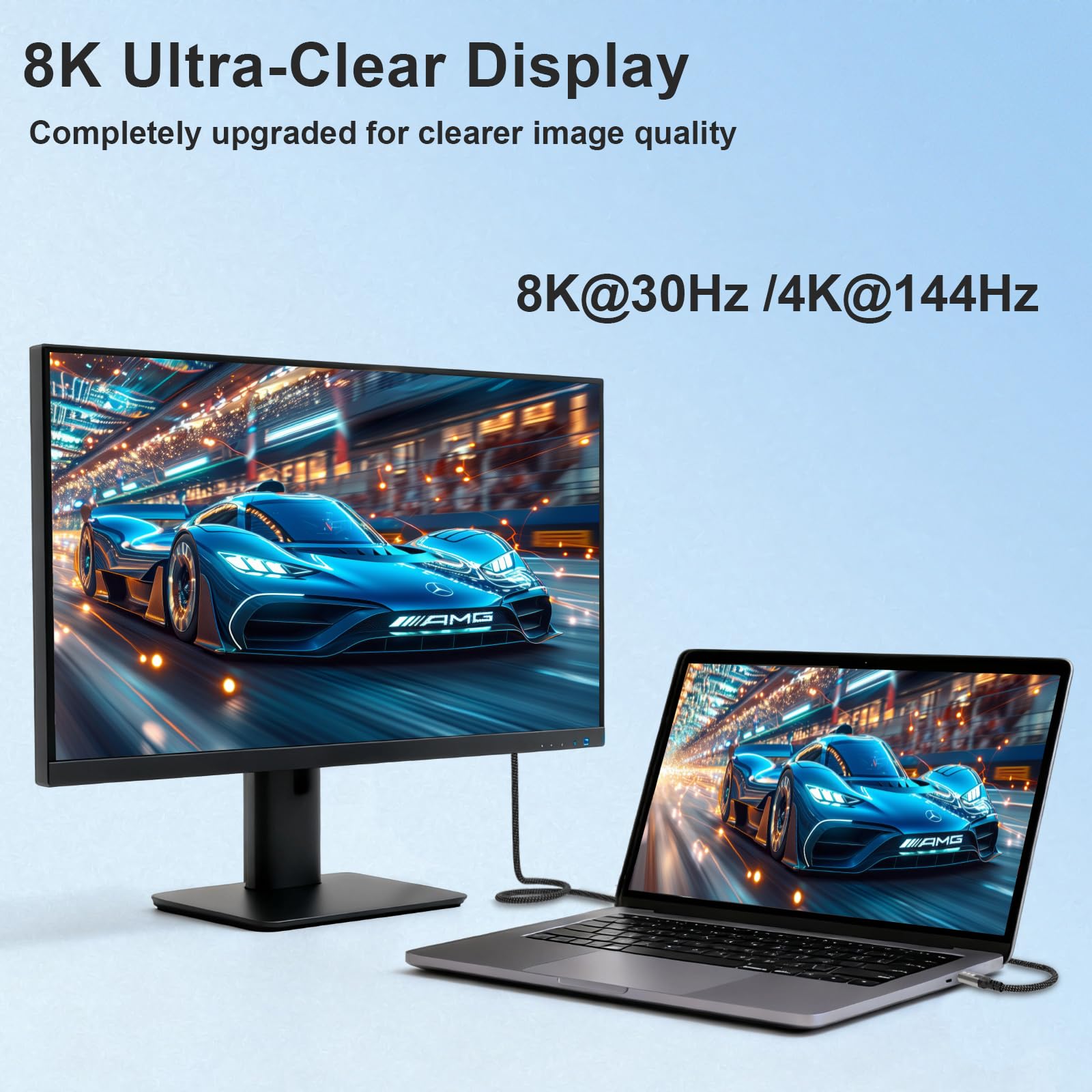 CABLAPTOP cavo usb c 3 metri,Cavo USB C 3.2 Gen2x2, 20Gbps Cavo Dati USB Type C, Cavo USB C a USB C, PD3.1 240W 48V/5A, Cavo Video 8K@30Hz/4K@60Hz per MacBook Pro, iPad Pro, Dock, PSSD, Monito