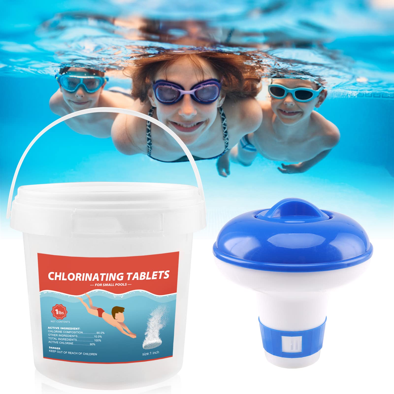 Buy Chlorine s 1 Inch, 1 Lb Chlorinating s with Chlorine Floater, Pool