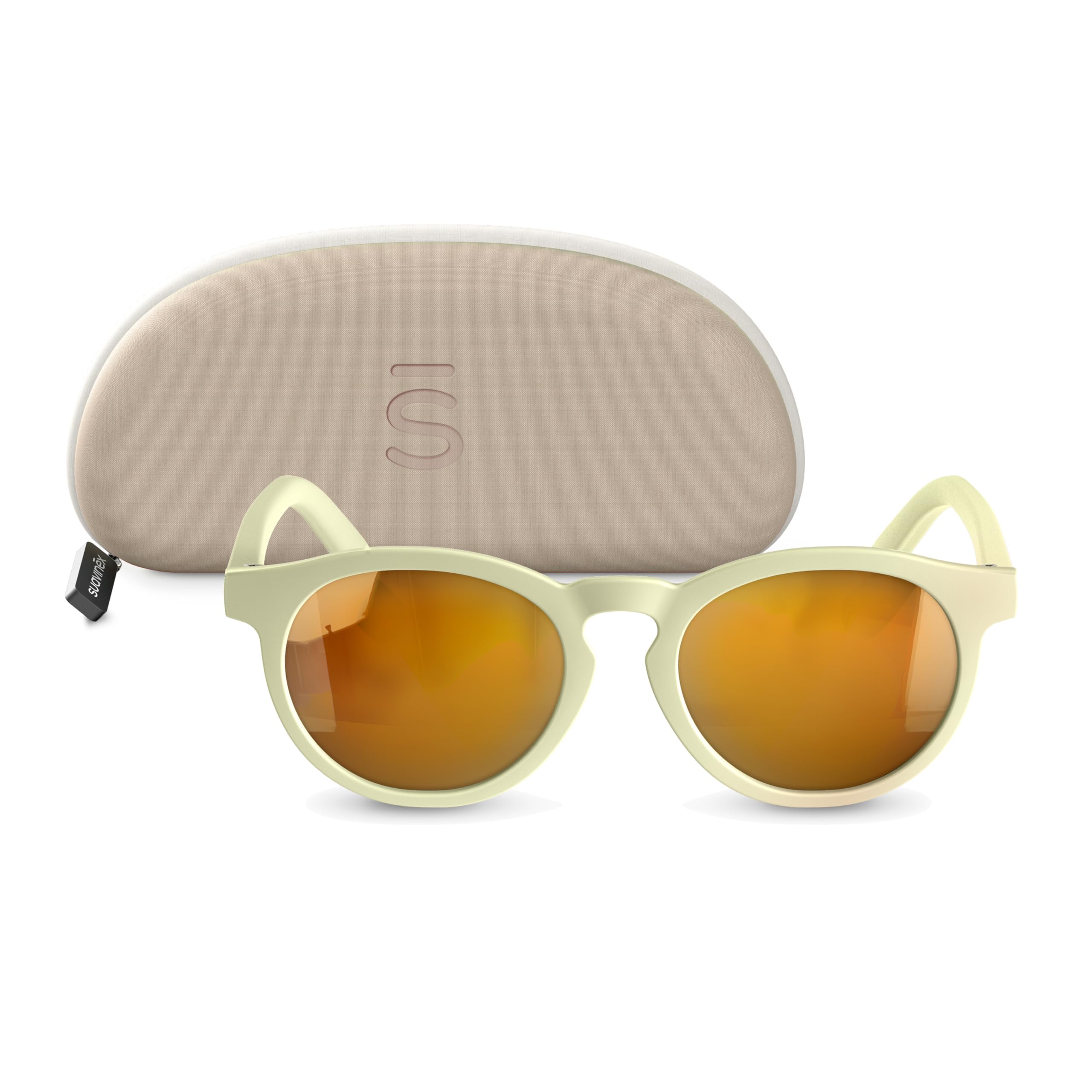 Suavinex, occhiali da sole per neonati da 0 a 12 mesi, polarizzati, con filtro UV400, cat. 3, protezione 100% dai raggi UVA e UVB, con custodia, molto flessibili e leggeri, rotondi Studio Suavinex, occhiali da sole per neonati da 0 a 12 mesi, polarizzati, con filtro UV400, cat. 3, protezione 100% dai raggi UVA e UVB, con custodia, molto flessibili e leggeri, rotondi Studio