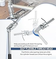 Vista 4 de 66784 Herramienta de compresor de resorte de válvula para pernos basculantes de 3/8 pulgadas y 7/16 pulgadas, herramienta de extracción de resorte