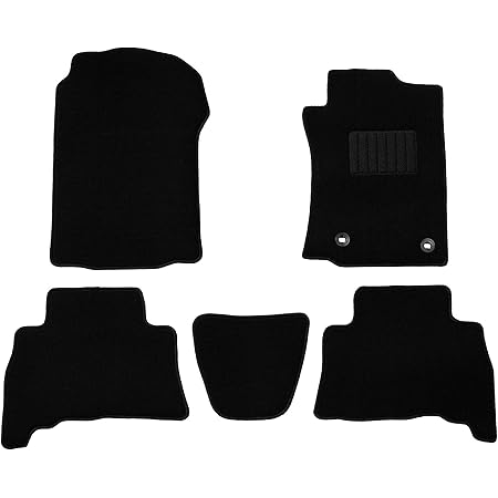 Amazon Fjcraft トヨタ ランドクルーザープラド ランクルプラド プラド 150系 5人乗り 7人乗り フロアマット 運転席ロング形状 ブラック 5人乗り フロアマット 車 バイク