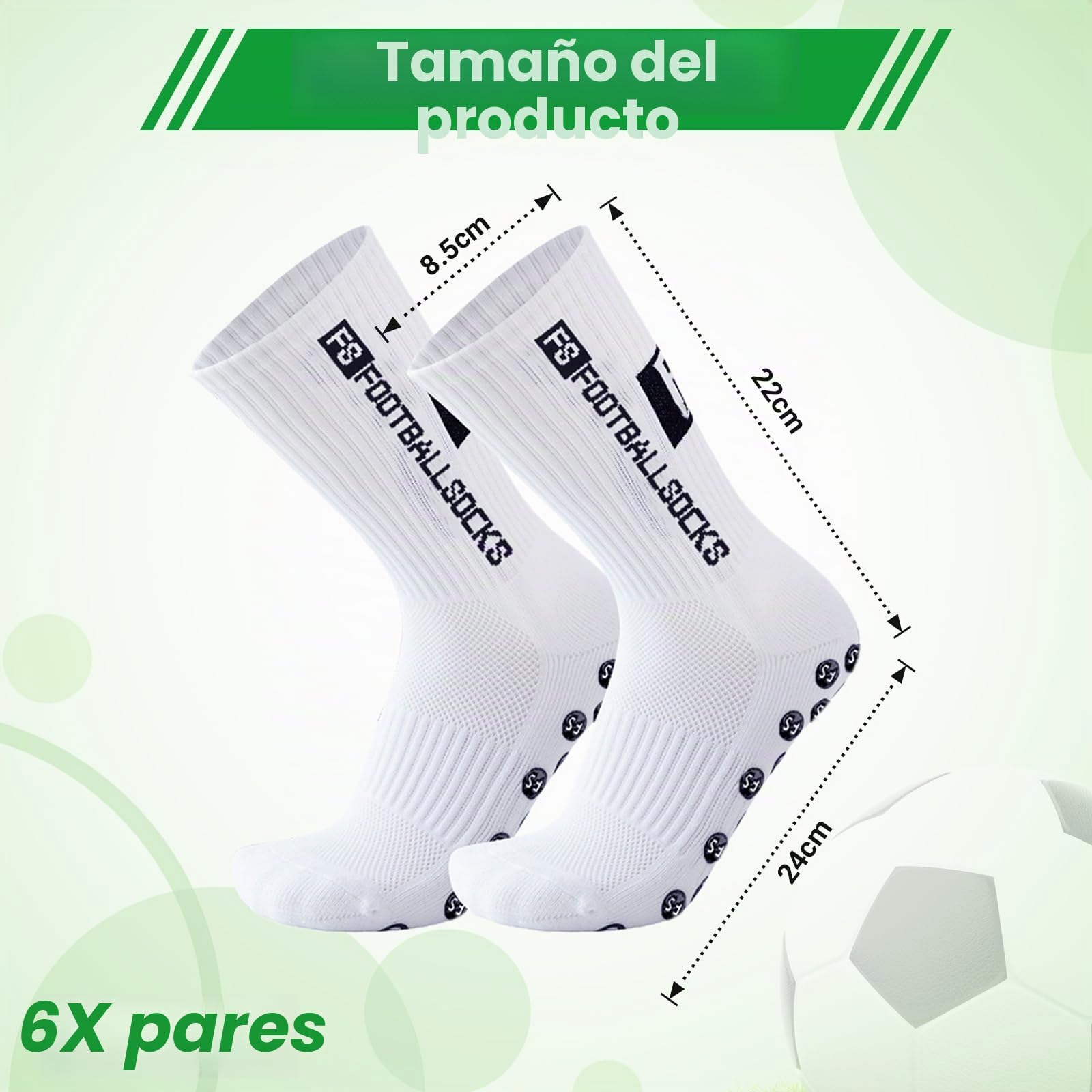 Calcetines Antideslizantes Hombre, 39-46 Calcetines Antideslizantes Futbol, Algodón Resistente al Desgaste Baloncesto, Medias Cortadas Futbo