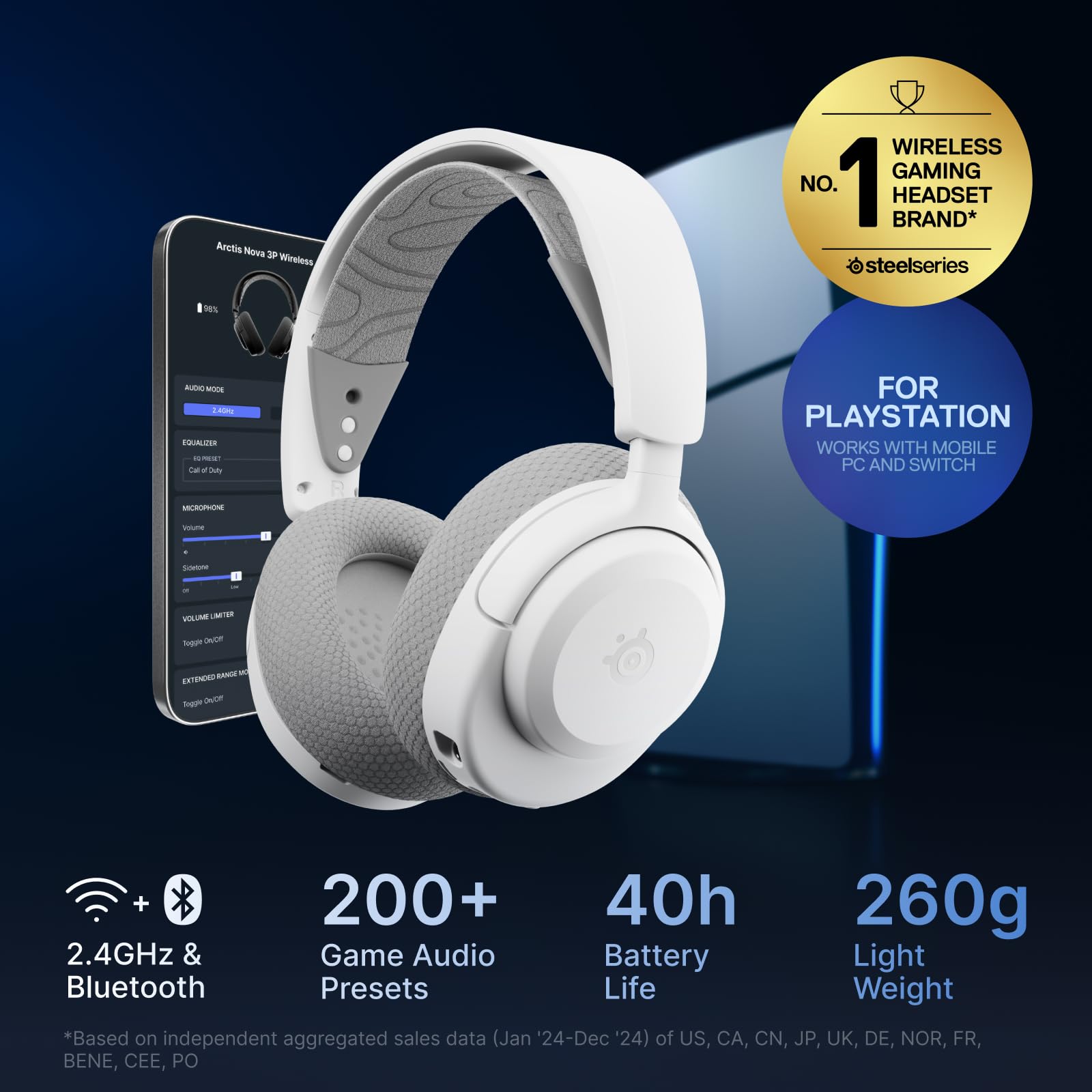 SteelSeries Arctis Nova 3P Wireless Multi-Platform Gaming Headset